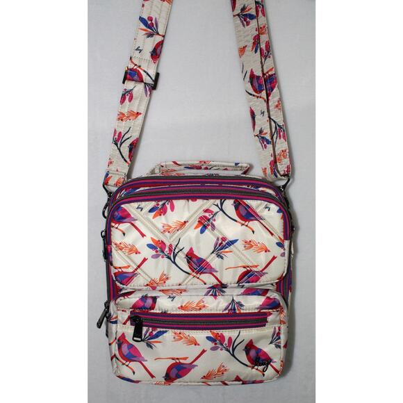 Lug Wrangler Crossbody Bag in Cardinal Cream Design, RFID Protected - Picture 1 of 16